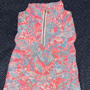 Lilly Pulitzer skipper pullover pink sun ray summer siren with pocket